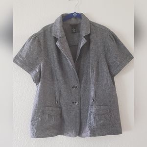 TORRID Short Sleeve Gray Denim Blazer